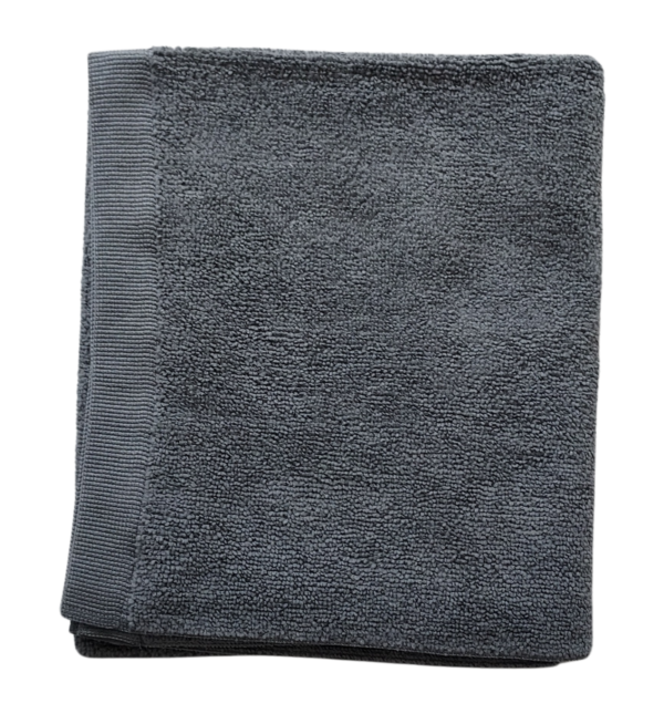 hurtigtorrende mikrofiber haandklaede koksgraa i str. 45*80 cm. god til ferie, baad og camping